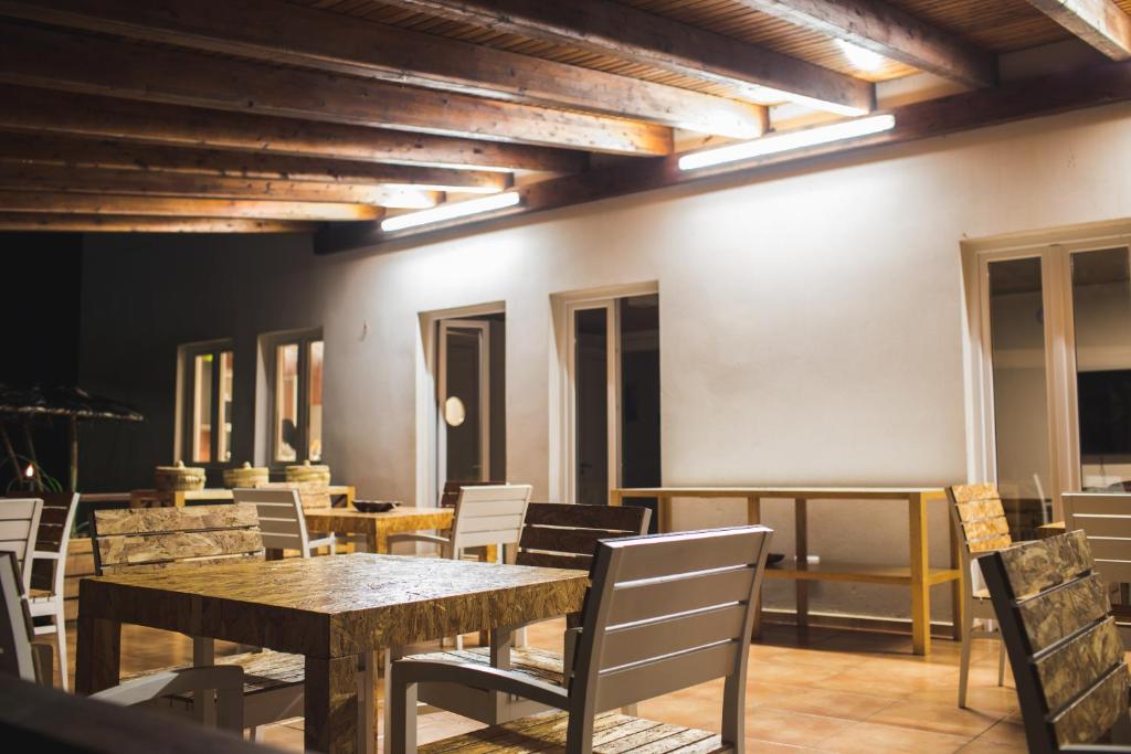 Open dining and common terrace at Roça Santo António Ecolodge, São Tomé