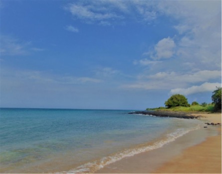 Golden sand on north coast São Tomé